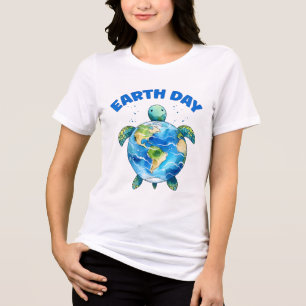 Camiseta Triblenda Día de la Tierra 2025: Arte de tortugas marinas sa