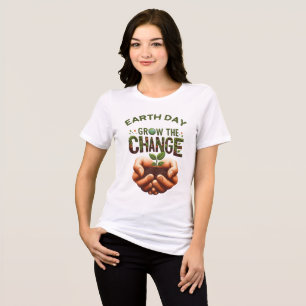 Camiseta Triblenda Día de la Tierra - Crecer el cambio
