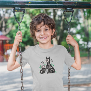 Camiseta Triblenda Día de los Muertos Cat & Dog Skeleton