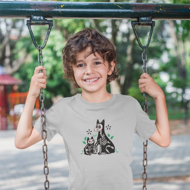 Camiseta Triblenda Día de los Muertos Cat & Dog Skeleton (Subido por el creador)