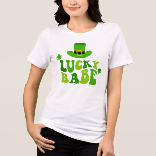 Camiseta Triblenda Día de los Patrocinadores Lucky Babe Green Shamroc