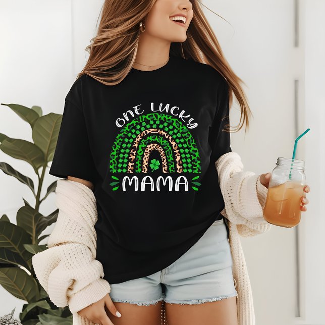 Camiseta Triblenda Día de los Patrocinadores Un Lucky Mama Green Boho (Subido por el creador)