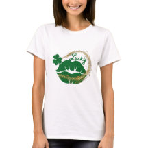 Día de Lucky Irish Kiss Green Gold St Patricks