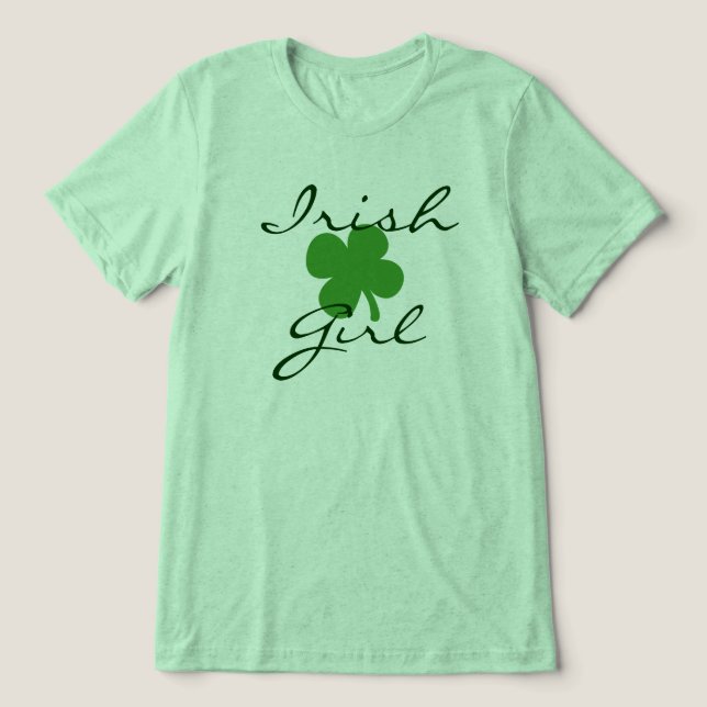Camiseta Triblenda Día de San Patricio de las Chicas irlandesas (Diseño delantero )
