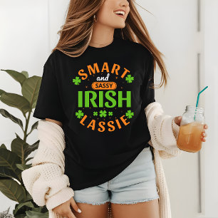 Camiseta Triblenda Día de San Patricio Gracioso Irlandés Lassie Green