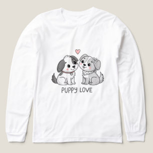 Camiseta Triblenda Día de San Valentín Amor de Cachorro Romántico Ado