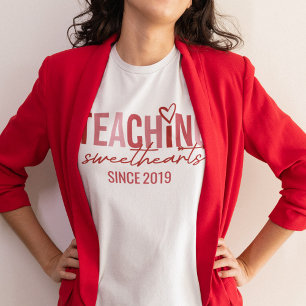 Camiseta Triblenda Día de San Valentín Enseñando Dulces Corazones Des