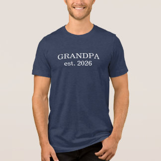 Camiseta Triblenda Día del Padre Fecha Establecida de Abuelo Nuevo Pe