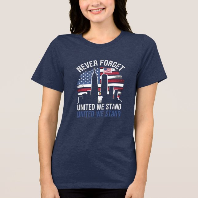Camiseta Triblenda Día del Patriota (Recuerdo del 11 de setiembre) (Anverso)