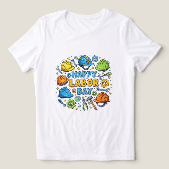 Camiseta Triblenda Día del trabajo feliz (Diseño delantero )