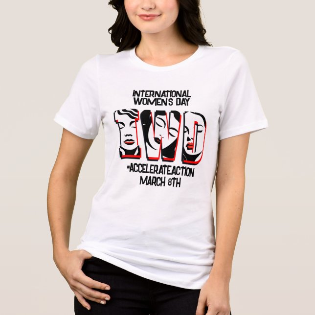 Camiseta Triblenda Día Internacional de la Mujer | Acelerar la acción (Anverso)