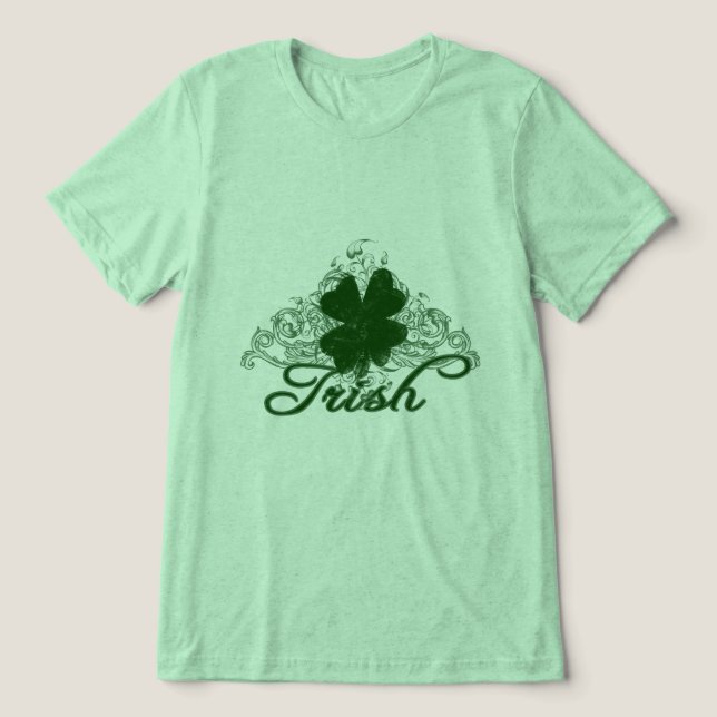 Camiseta Triblenda Día irlandés de St. Patricks (Diseño delantero )