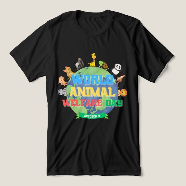 Camiseta Triblenda Día Mundial de la Protección de los Animales 4 de  (Diseño delantero )
