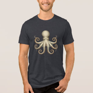 Camiseta Triblenda Diagrama científico de pulpo arte único retro