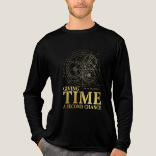 Camiseta Triblenda Diagrama de reloj mecánico antiguo