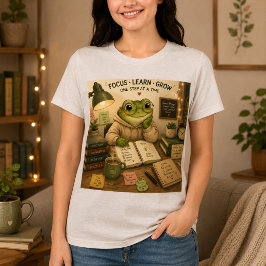 Camiseta Triblenda Días Lluviosos Días Acogedores Rana Leyendo Libro
