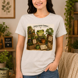 Camiseta Triblenda Días Lluviosos Días Acogedores Rana Leyendo Libro