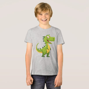 Camiseta Triblenda Dibujo animado de dinosaurio amistoso