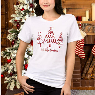 Camiseta Triblenda Dibujo caprichoso a mano rojo