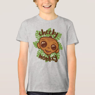Camiseta Triblenda Dibujo de Personalizado de mono malhumorado