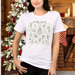 Camiseta Triblenda Dibujo Verde Caprichoso a Mano
