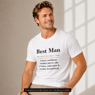 Camiseta Triblenda Diccionario de definición del padrino de boda   