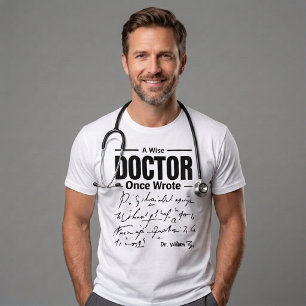 Camiseta Triblenda Dicho Divertido de Médico   Un Sabio Médico Escrib