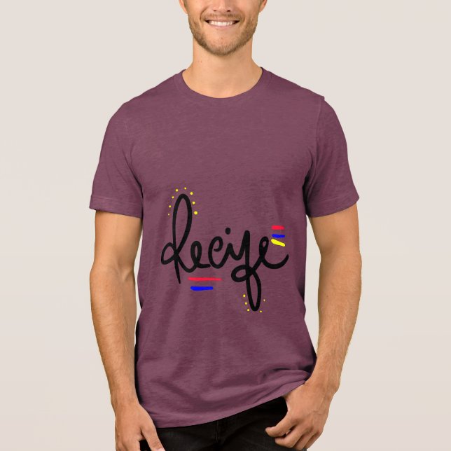 Camiseta Triblenda Dichos de tipografía de Navidad (Anverso)