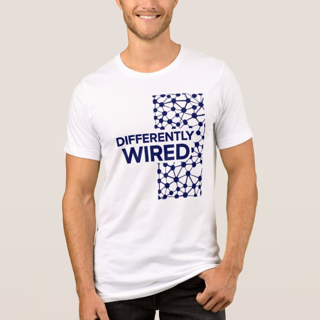 Camiseta Triblenda Differently Wired – Autism Awareness Month Blue (Anverso)