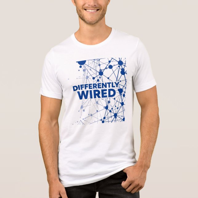 Camiseta Triblenda Differently Wired – Autism Awareness Month Blue  (Anverso)