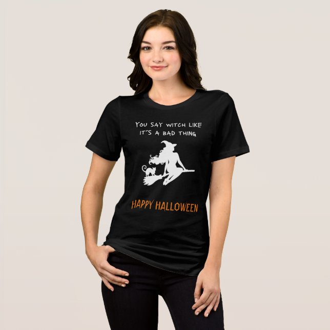 CAMISETA TRIBLENDA DIGAS TESTIGO COMO SI FUERA UN MALO HALLOWEEN (Anverso Completo)