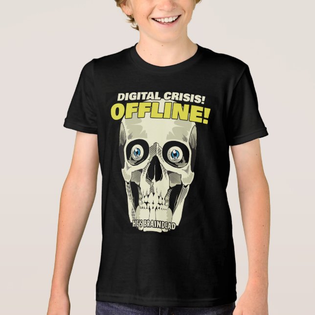 Camiseta Triblenda Digital Horror Tale - Offline (Anverso)