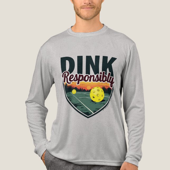 Camiseta Triblenda "Dink Responsable" Bolas de Pollo de Larga Manga (Anverso)