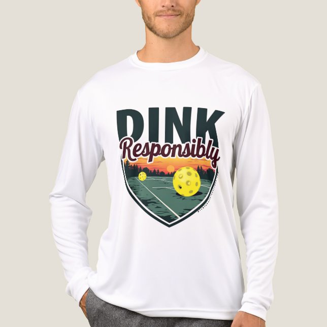 Camiseta Triblenda "Dink Responsable" Bolas de Pollo de Larga Manga (Anverso )
