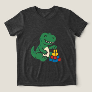 Camiseta Triblenda Dino Bloques de Construcción Diversión