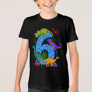 Camiseta Triblenda Dinosaurio de 6 años Cumpleaños 6T Rex Dino Seis