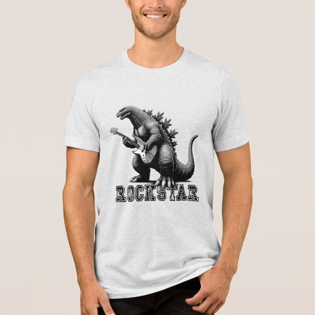 Camiseta Triblenda Dinosaurio de dragón de Rockstar (Anverso)