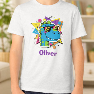 Camiseta Triblenda Dinosaurio divertido de los 90 con gafas de sol ge