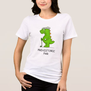 Camiseta Triblenda dinosaurio jugando golf con dinosaurio