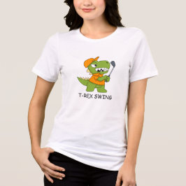 Camiseta Triblenda dinosaurio jugando golf con dinosaurio
