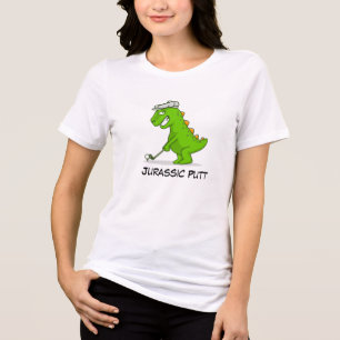 Camiseta Triblenda dinosaurio jugando golf con dinosaurio