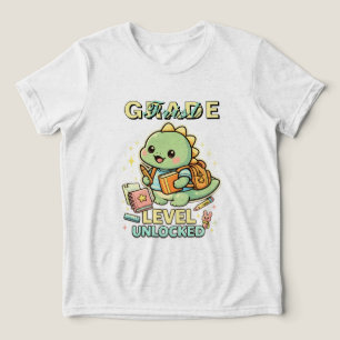 Camiseta Triblenda Dinosaurio lindo nivel de primer grado desbloquead