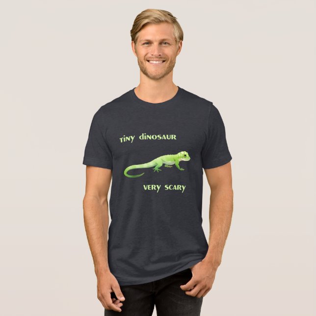 Camiseta Triblenda Dinosaurio pequeño, muy asustado (Anverso Completa)