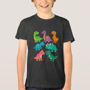 Camiseta Triblenda Dinosaurios Personalizados de color para los niños