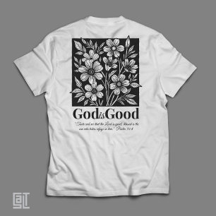 Camiseta Triblenda Dios Es Bueno Floral Escritura Inspiradora