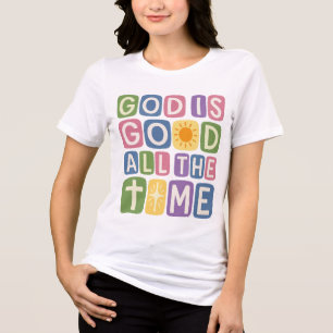 Camiseta Triblenda Dios es bueno Todo el tiempo Fe retro