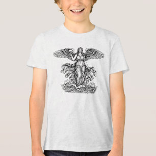 Camiseta Triblenda diosa griega Afrodita en el mar con la calavera