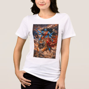 Camiseta Triblenda Diosa Kali montando el tigre
