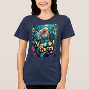 Camiseta Triblenda Diosa oceánica etérea de la reina de la sirena