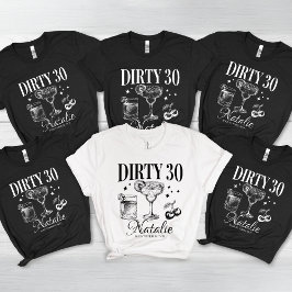 Camiseta Triblenda Dirty Thirty 30th Birthday Fiesta Personalizado co